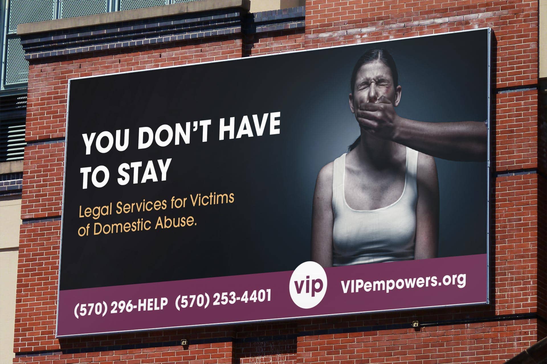 vip billboard about domestic abuse